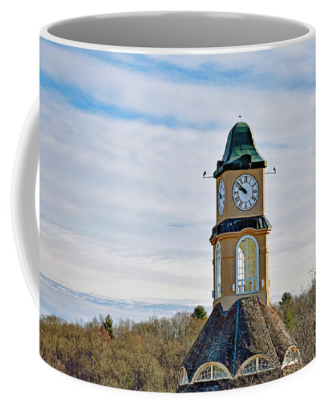 Clock Coffee Mug featuring the photograph Clock tower by Monika Salvan
