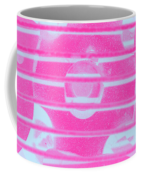 Fan Coffee Mug featuring the photograph Close up of Old Fan Gray and Pink Gradient by Ali Baucom