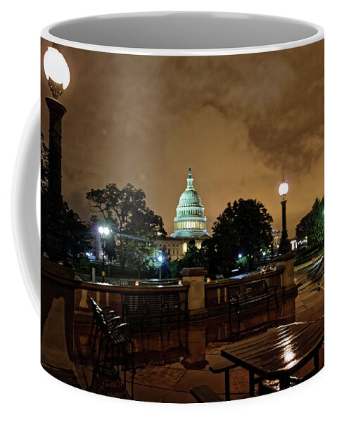 Closer Capitol View Coffee Mug featuring the photograph Closer Capitol View from the Library of Congress, Jefferson Building by Doolittle Photography and Art