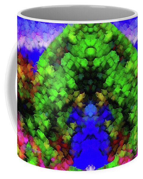 Authentic Silk-featherbrush Artstyle Print Coffee Mug featuring the digital art Clouds and the Mystery of Silver Linings beyond the COVID19 Pandemic by Aberjhani