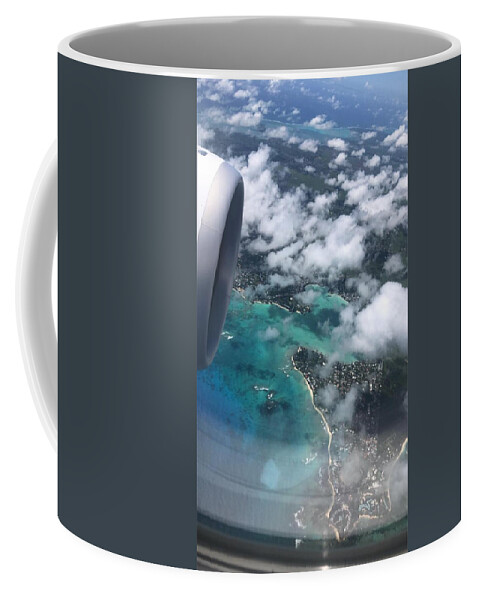 All Coffee Mug featuring the digital art Clouds from a Plane KN18 by Art Inspirity