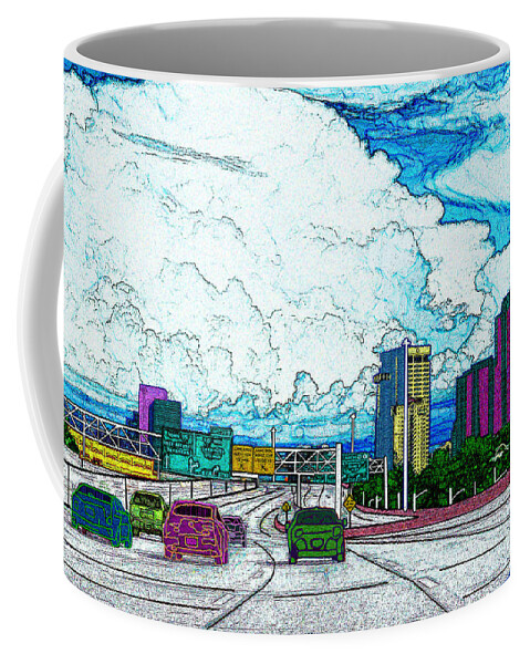 Clouds Coffee Mug featuring the digital art Clouds Over Jacksonville by Rod Whyte