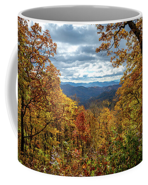 Autumn Coffee Mug featuring the photograph Clouds Over Woodfin Valley by James L Bartlett