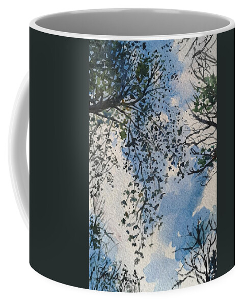 Cloudscape Coffee Mug featuring the painting Clouds by Sheila Romard