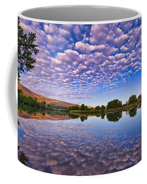 Cloudscape On The River 2 Coffee Mug featuring the photograph Cloudscape on the river 2 by Lynn Hopwood