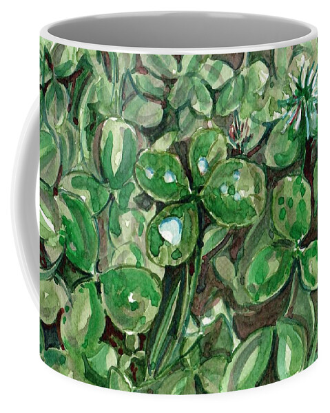 Clover Coffee Mug featuring the painting Clover field by George Cret