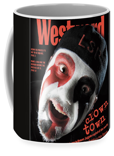 2008 Coffee Mug featuring the digital art Clown Town by Westword
