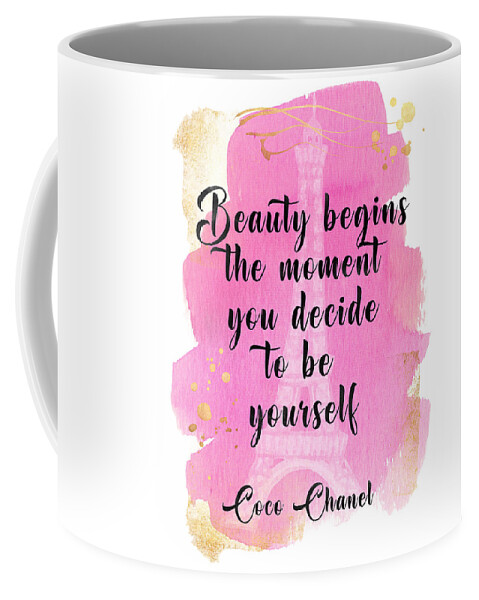 Coco Chanel quote watercolor Coffee Mug