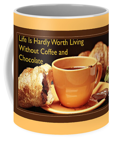 Coffee Coffee Mug featuring the photograph Coffee and Chocolate by Nancy Ayanna Wyatt Hermann and Richter