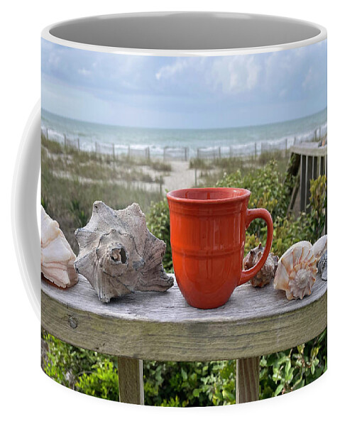 Coffee Coffee Mug featuring the photograph Coffee at the Beach 7257 by Jack Schultz