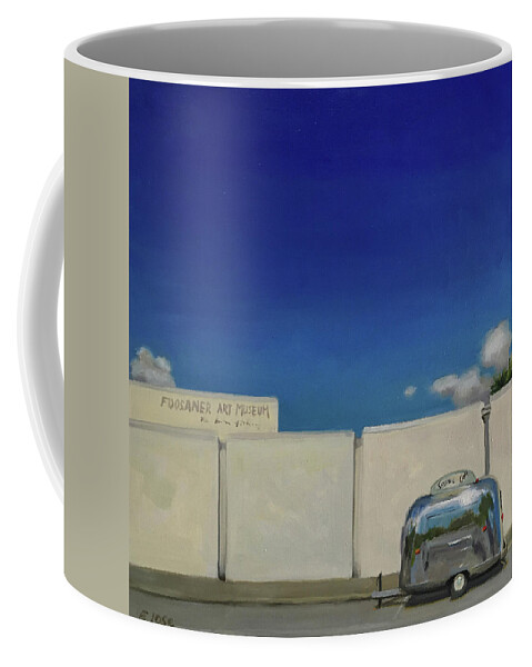 Airstream Coffee Mug featuring the painting Coffee at the Museum by Elizabeth Jose