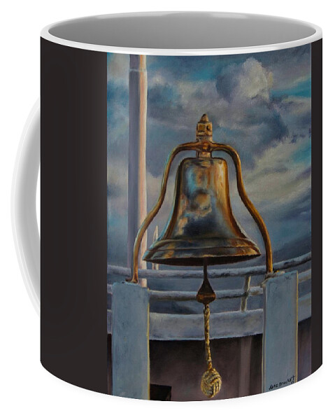 Bell Coffee Mug featuring the painting COHO Ferry's Bell by Lori Brackett