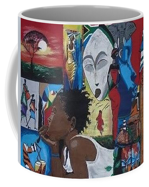  Coffee Mug featuring the painting Collective Dreamz by Charles Young