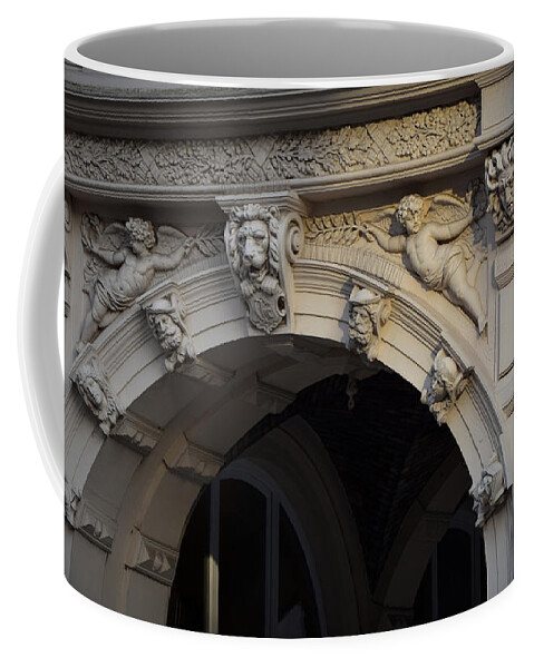 Architecture Coffee Mug featuring the photograph Colonnaden Detail - Hamburg by Yvonne Johnstone