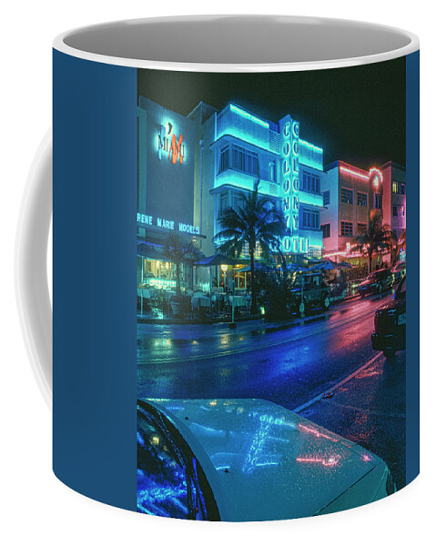 © 2021 Lou Novick All Rights Reversed Coffee Mug featuring the photograph Colony Hotel by Lou Novick