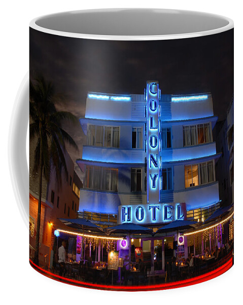 Colony Hotel Coffee Mug featuring the photograph Colony Hotel - Art Deco Historic District, Miami Beach, Florida by Earth And Spirit