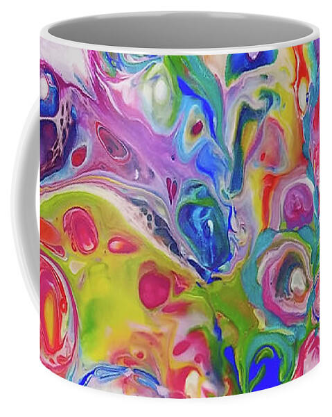 Rainbow Colors Coffee Mug featuring the painting Color Expand by Deborah Erlandson