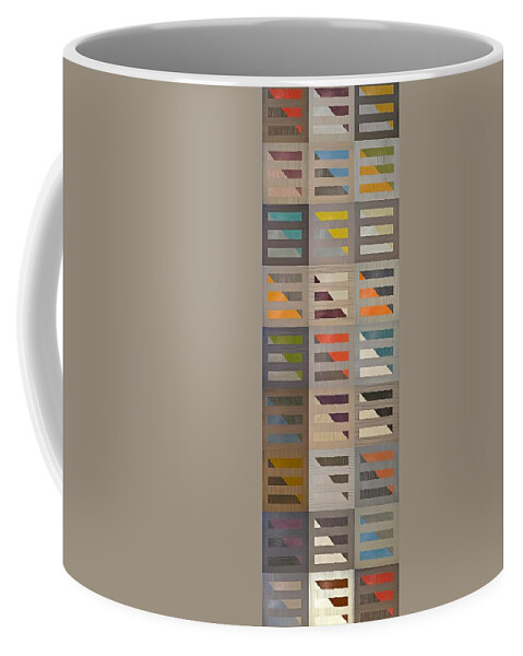 Abstract Coffee Mug featuring the painting Color Grid Study 2.0 by Michelle Calkins