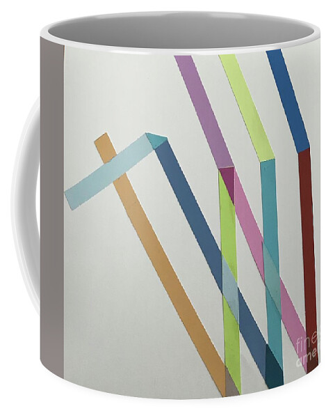 Original Art Work Coffee Mug featuring the mixed media Color Illusion #1 by Theresa Honeycheck