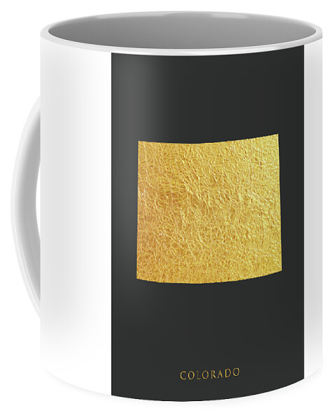 Colorado Coffee Mug featuring the digital art Colorado Gold Map #97 by Michael Tompsett