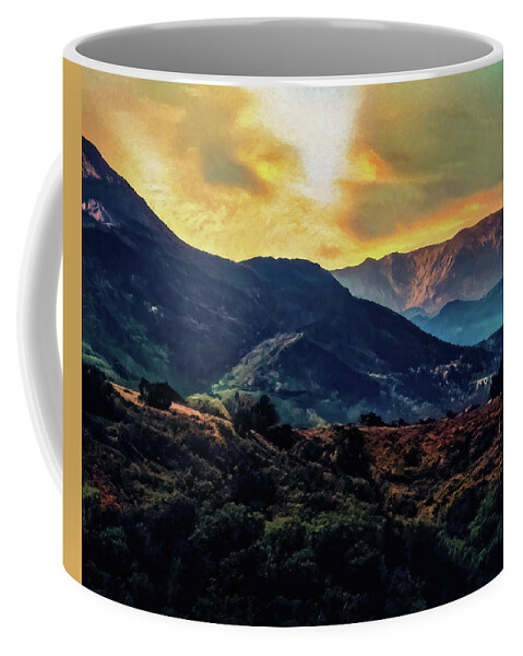 Colorado Mountains Coffee Mug featuring the digital art Colorado Mountains 0001 by Flees Photos