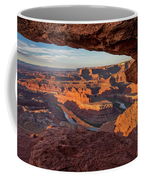Dead Horse Point Coffee Mug featuring the photograph Colorado River Gooseneck from Dead Horse Point by Dan Norris