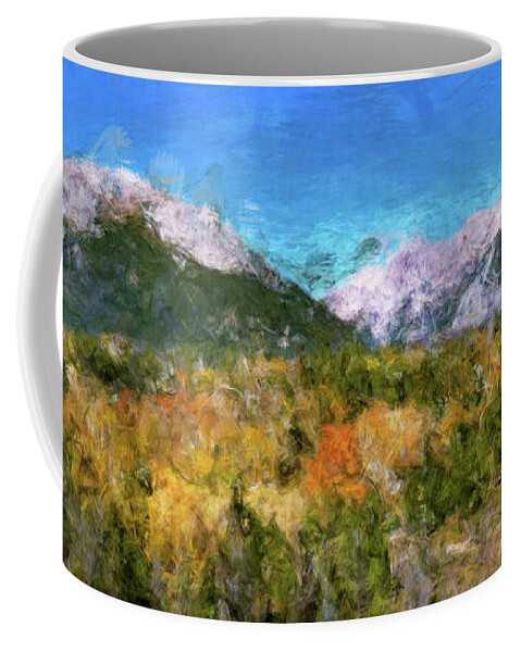 Colorado Rocky Mountains Coffee Mug featuring the digital art Colorado Rocky Mountains in the Fall by SnapHappy Photos