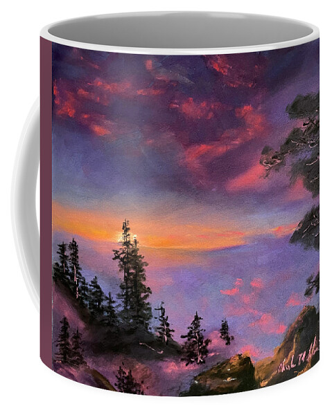 Sunset Coffee Mug featuring the painting Colorado Sunset by Charlene Fuhrman-Schulz