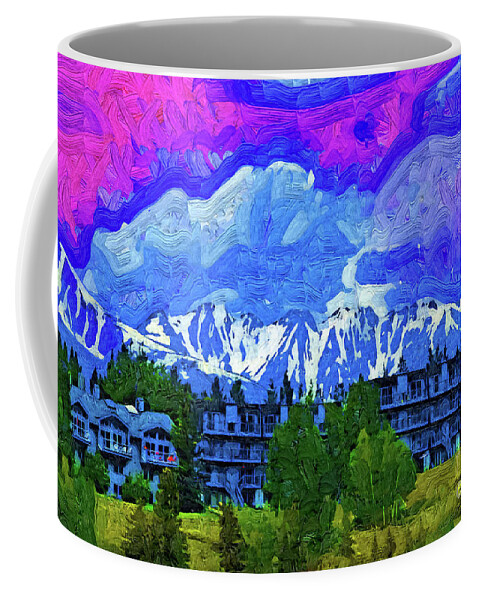Colorado Coffee Mug featuring the digital art Colorado Vacation In Fauvism by Kirt Tisdale