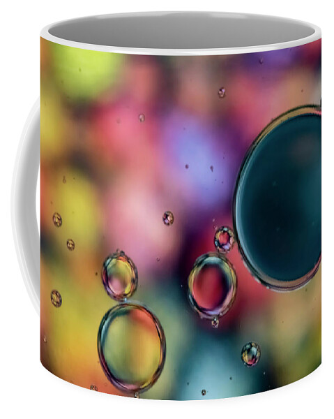 Oil Coffee Mug featuring the photograph Colorful Bubbles by Cathy Kovarik