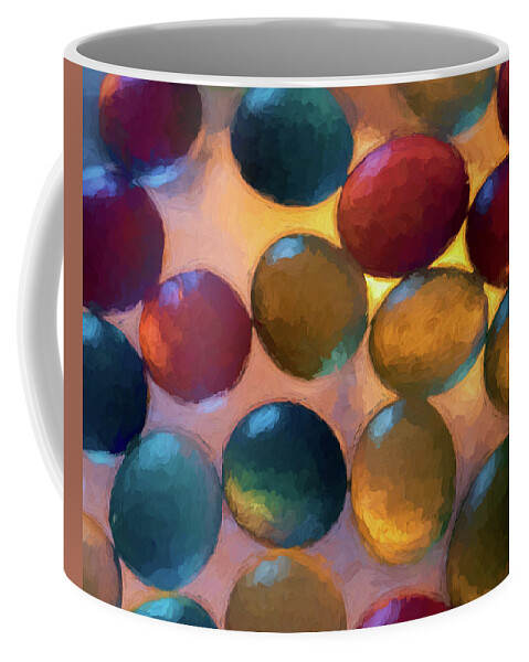 Round Coffee Mug featuring the photograph Colorful Circles by Cathy Kovarik