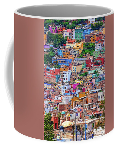 Hilltop Coffee Mug featuring the photograph Colorful Houses In Guanajuato 2 by Tatiana Travelways
