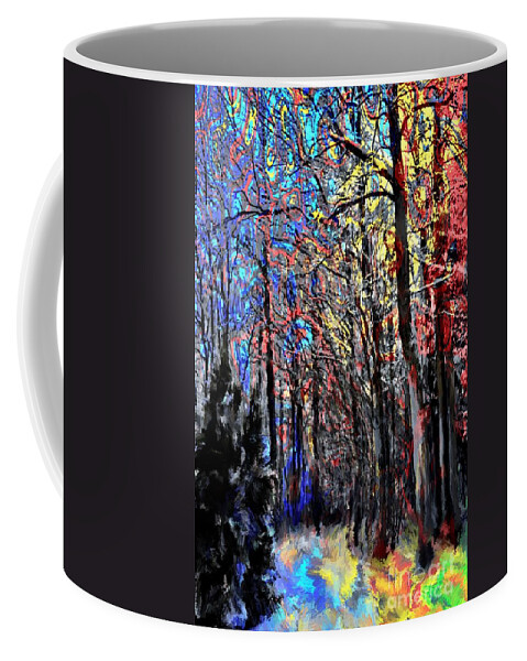 Landscape Coffee Mug featuring the digital art Colorful landscape Design 179 by Lucie Dumas