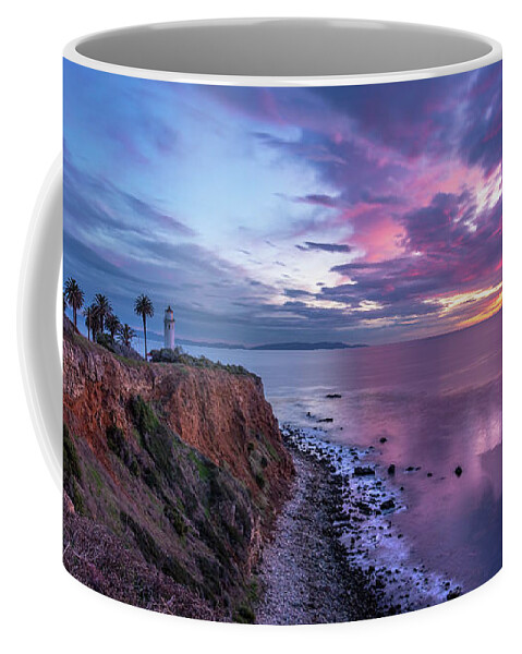 Beach Coffee Mug featuring the photograph Colorful Point Vicente after Sunset by Andy Konieczny
