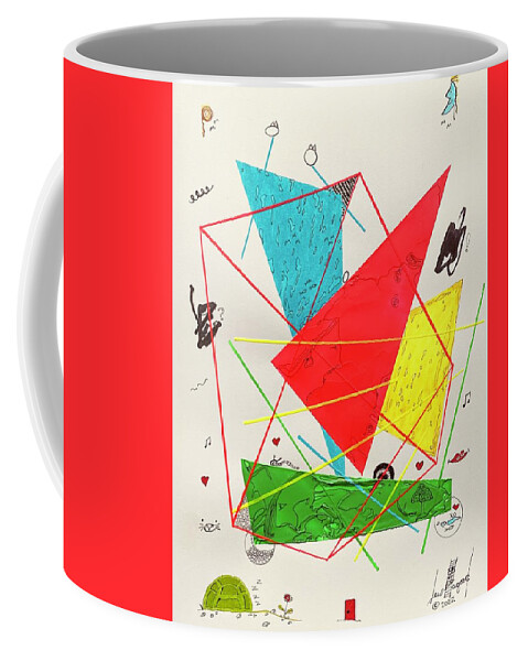  Coffee Mug featuring the mixed media Colorful Rays 16202 by Lew Hagood