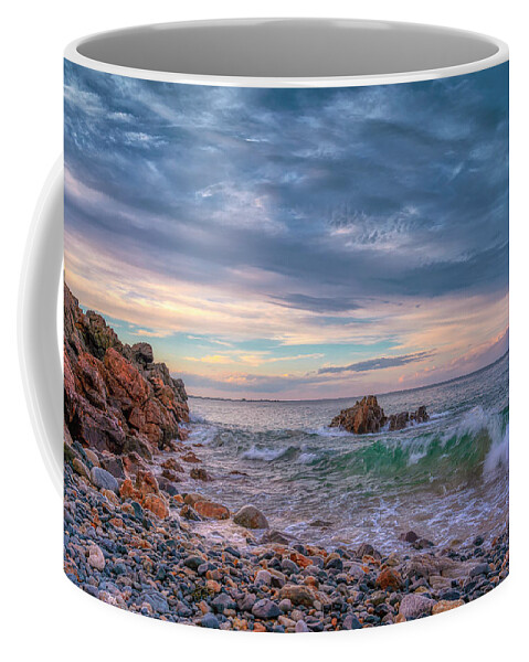Atlantic Ocean Coffee Mug featuring the photograph Colors of an Ogunquit Sunset by Penny Polakoff