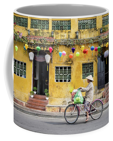 Ancient Coffee Mug featuring the photograph Colors of Hoi An by Arj Munoz