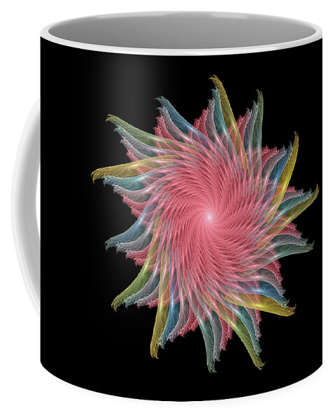 Abstract Coffee Mug featuring the digital art Colourful Twirl by Manpreet Sokhi