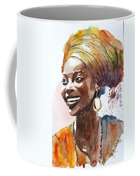 Africa Coffee Mug featuring the painting Colours of Africa by Steven Ponsford