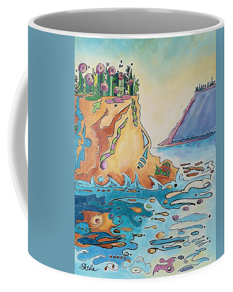 Landscape Coffee Mug featuring the painting Colours of Canada by Sheila Romard