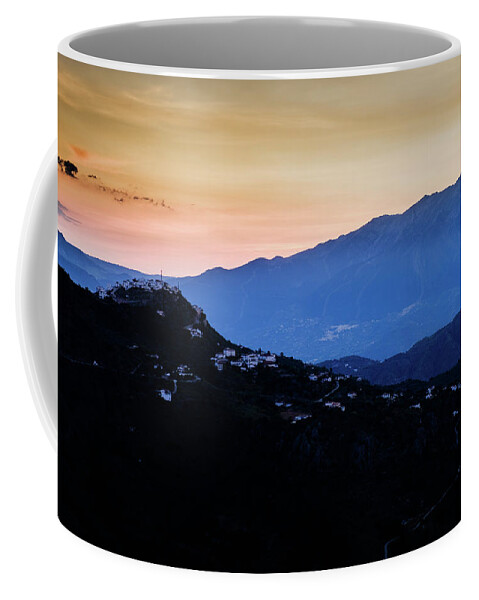 La Maroma Coffee Mug featuring the photograph Comares and La Maroma by Gary Browne
