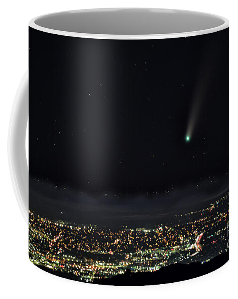 Comet Coffee Mug featuring the photograph Comet Neowise over San Francisco South Bay by Amazing Action Photo Video