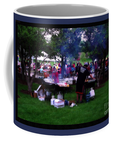 People Coffee Mug featuring the photograph Community Picnic by Frank J Casella