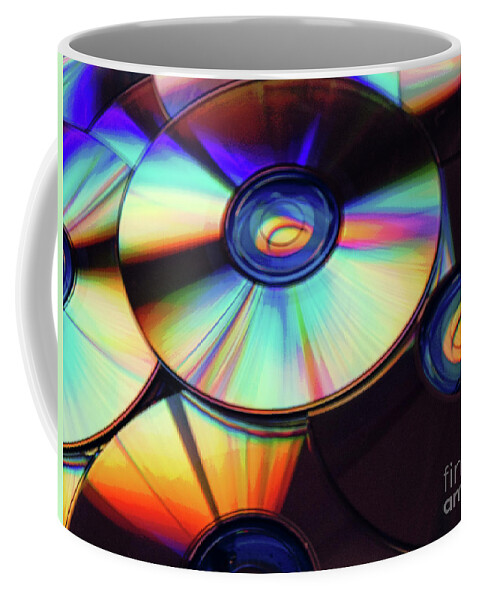 Compact Disks Coffee Mug featuring the digital art Compact Disks by Phil Perkins