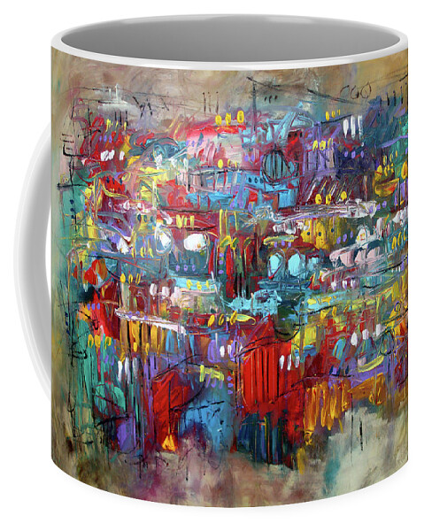 Music Coffee Mug featuring the painting Composing For Joy by Jim Stallings