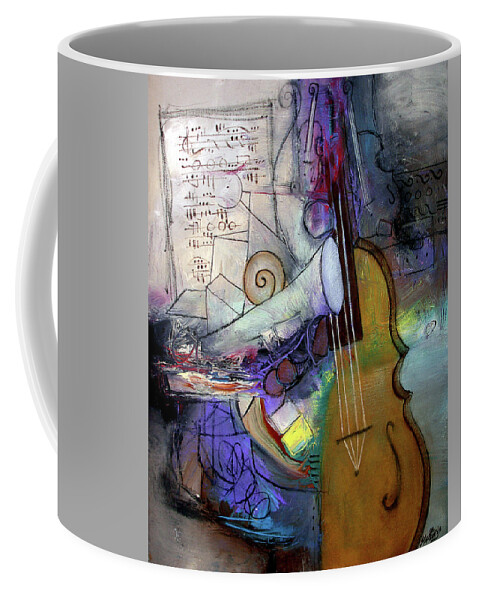 Music Coffee Mug featuring the painting Composing For Spring by Jim Stallings