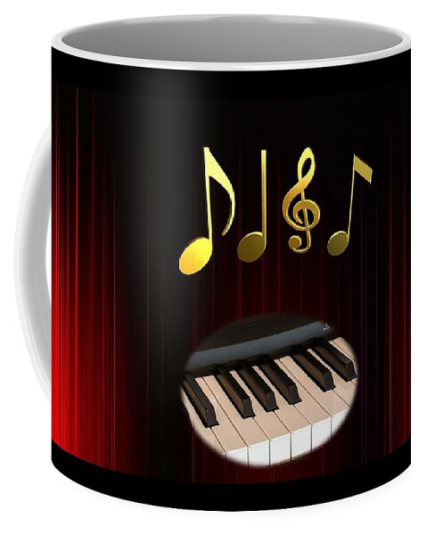 Concert Coffee Mug featuring the mixed media Concertino by Nancy Ayanna Wyatt