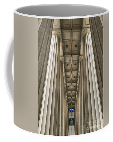 Pillars Coffee Mug featuring the digital art Concrete Pillars by Phil Perkins