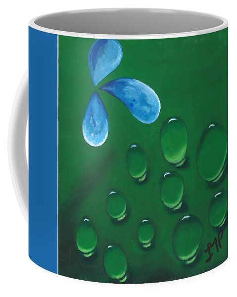 Raindrops Coffee Mug featuring the painting Condensation by Esoteric Gardens KN