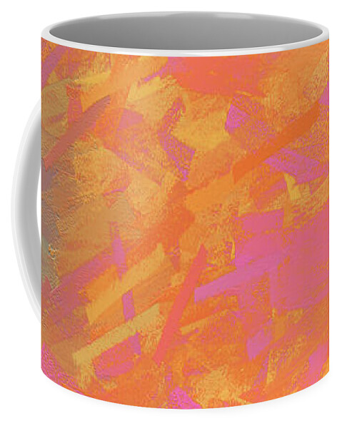 Panorama Coffee Mug featuring the digital art Confetti Donut Abstract Andee Design 2020 by Andee Design